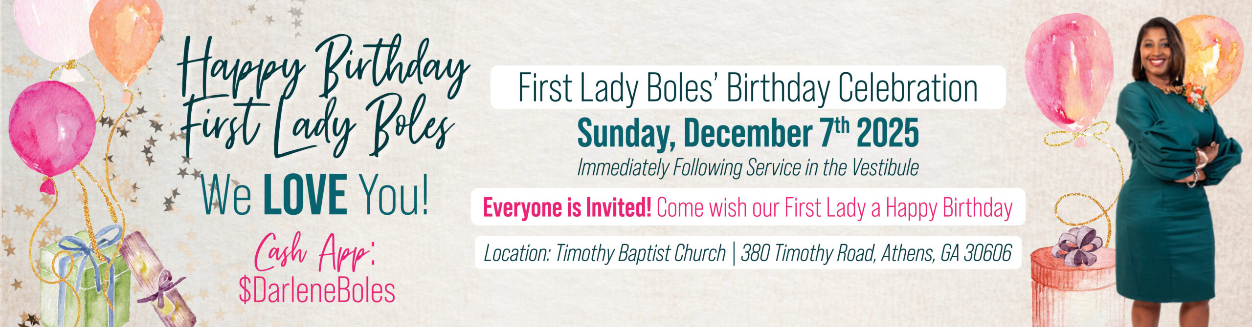 First Lady Boles Birthday 2025_banner