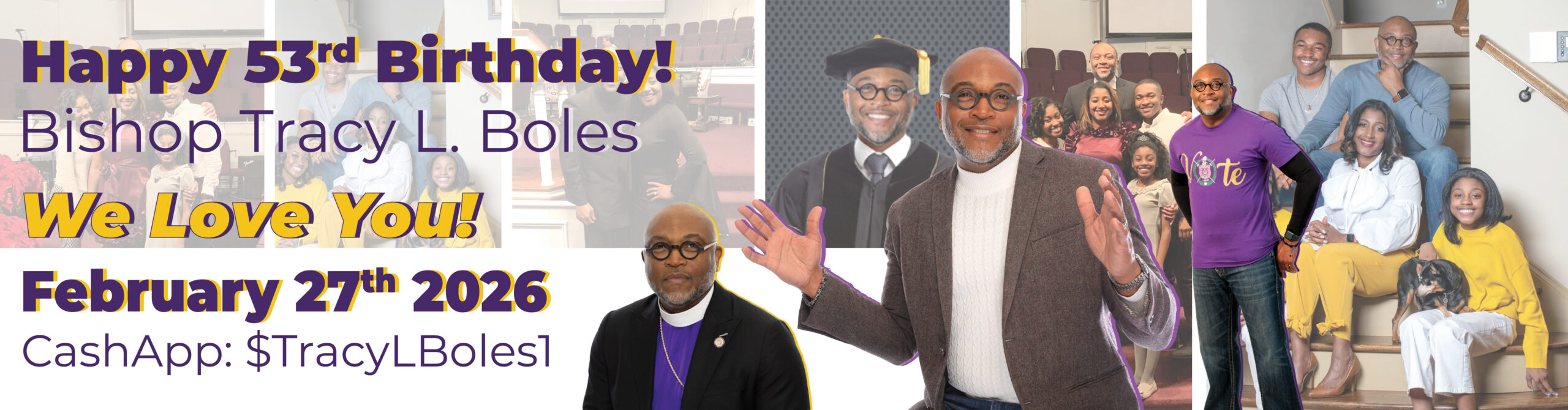 Bishop Boles 53rd Birthday_banner